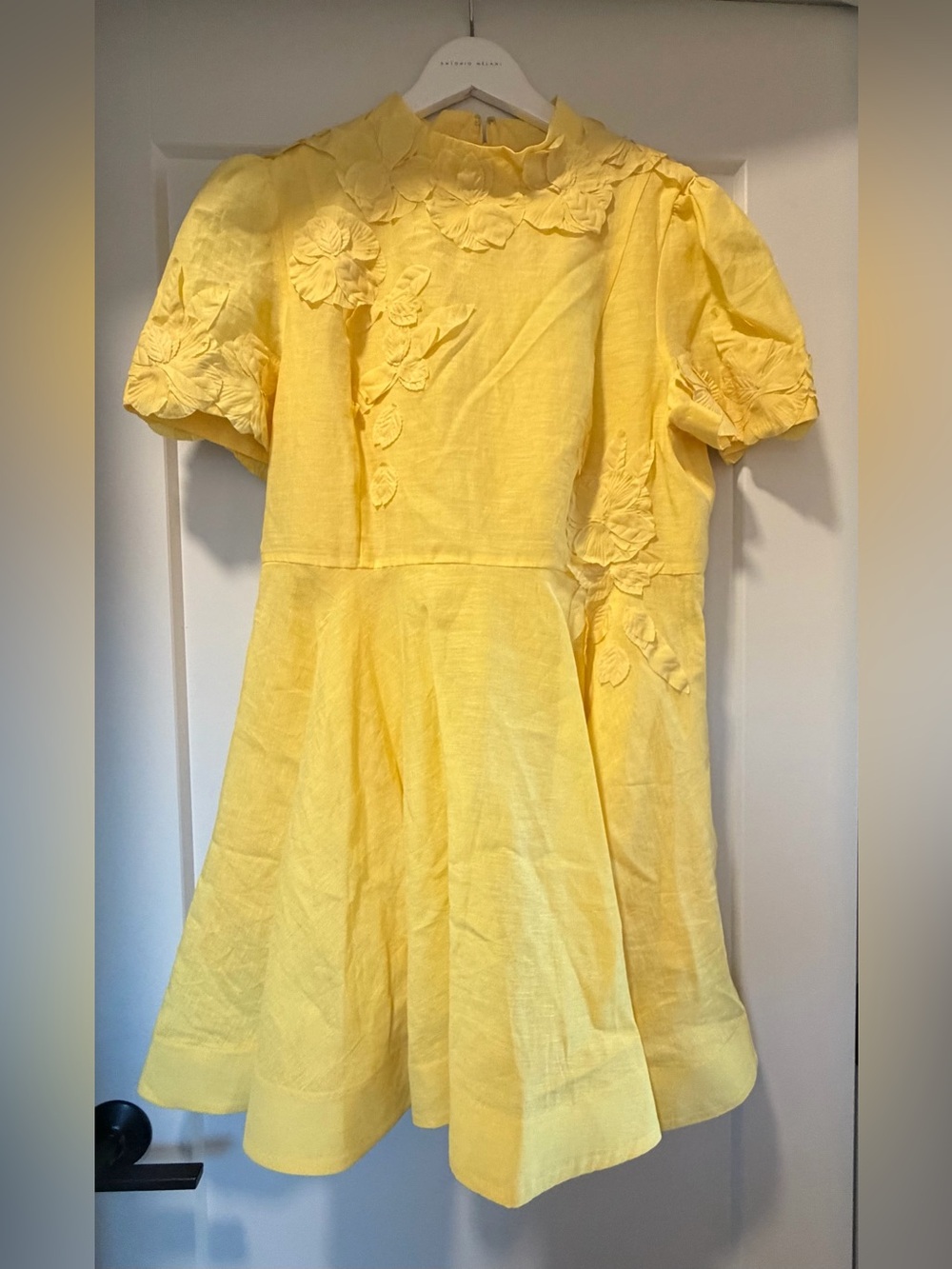 Antonio Melani Yellow Floral Appliqué Women’s Dress (NWT)